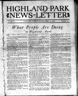 Highland Park News-Letter (1904), 14 Apr 1906