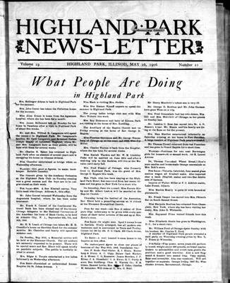 Highland Park News-Letter (1904), 26 May 1906