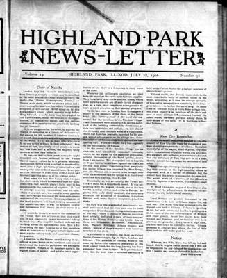 Highland Park News-Letter (1904), 28 Jul 1906