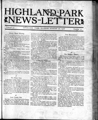 Highland Park News-Letter (1904), 18 Aug 1906