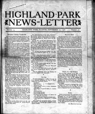 Highland Park News-Letter (1904), 22 Sep 1906