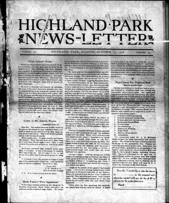 Highland Park News-Letter (1904), 13 Oct 1906