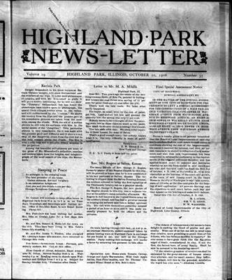 Highland Park News-Letter (1904), 20 Oct 1906