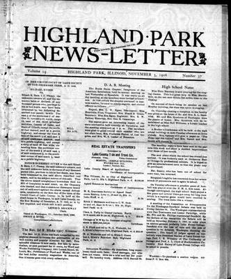 Highland Park News-Letter (1904), 3 Nov 1906