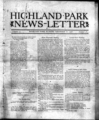 Highland Park News-Letter (1904), 10 Nov 1906