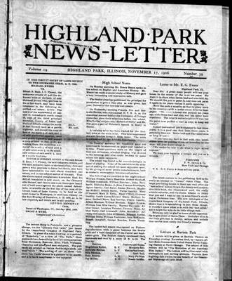 Highland Park News-Letter (1904), 17 Nov 1906