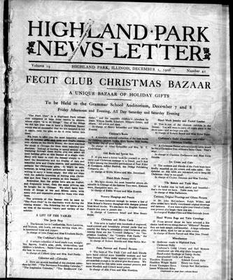 Highland Park News-Letter (1904), 1 Dec 1906