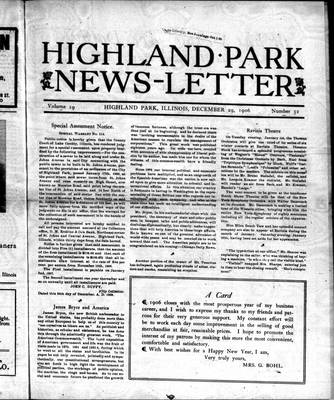 Highland Park News-Letter (1904), 29 Dec 1906