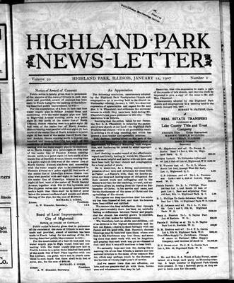 Highland Park News-Letter (1904), 12 Jan 1907