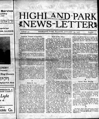 Highland Park News-Letter (1904), 19 Jan 1907