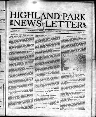 Highland Park News-Letter (1904), 2 Feb 1907