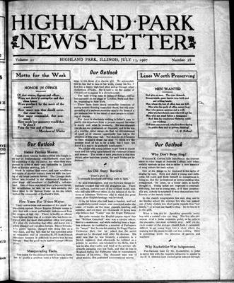 Highland Park News-Letter (1904), 13 Jul 1907