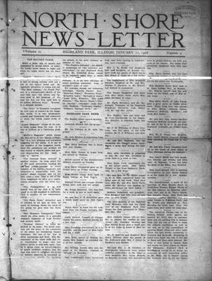 North Shore News-Letter (1907), 11 Jan 1908