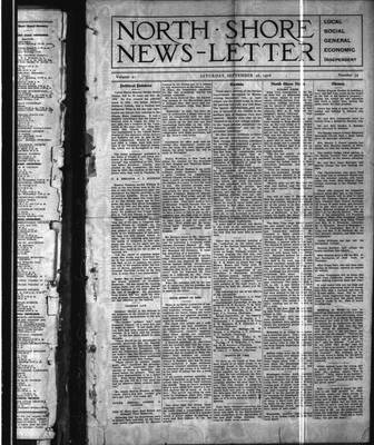 North Shore News-Letter (1907), 26 Sep 1908