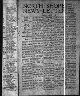 North Shore News-Letter (1907), 3 Oct 1908