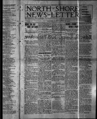 North Shore News-Letter (1907), 28 Nov 1908