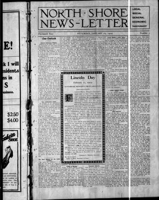 North Shore News-Letter (1907), 16 Jan 1909