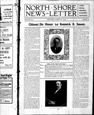 North Shore News-Letter (1907), 6 Mar 1909