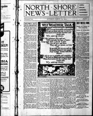 North Shore News-Letter (1907), 13 Mar 1909