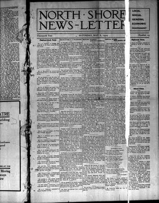 North Shore News-Letter (1907), 8 May 1909