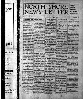 North Shore News-Letter (1907), 22 May 1909