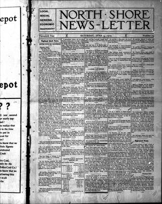 North Shore News-Letter (1907), 5 Jun 1909