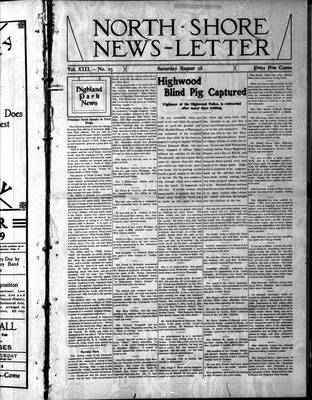 North Shore News-Letter (1907), 28 Aug 1909