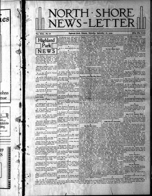 North Shore News-Letter (1907), 18 Sep 1909