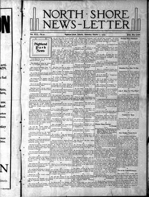 North Shore News-Letter (1907), 2 Oct 1909