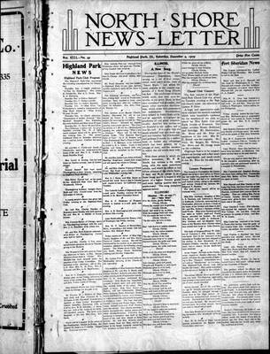 North Shore News-Letter (1907), 4 Dec 1909