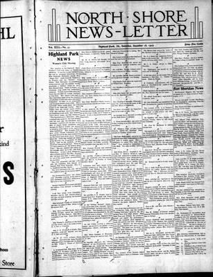 North Shore News-Letter (1907), 18 Dec 1909