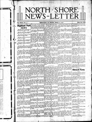 North Shore News-Letter (1907), 15 Jan 1910