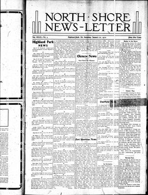 North Shore News-Letter (1907), 22 Jan 1910