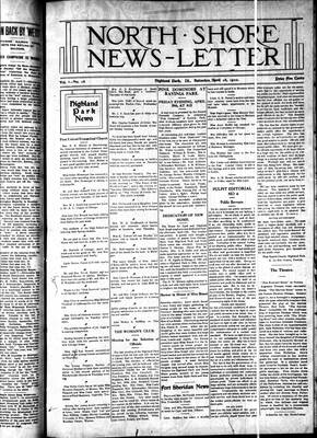 North Shore News-Letter (1907), 16 Apr 1910