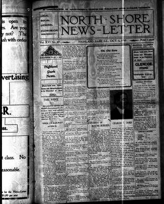 North Shore News-Letter (1907), 1 Oct 1910