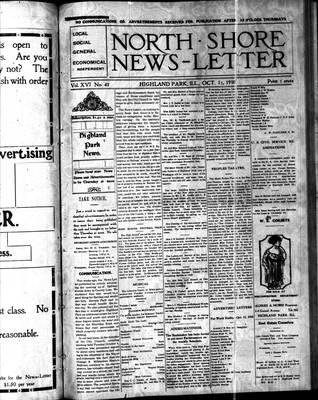 North Shore News-Letter (1907), 15 Oct 1910