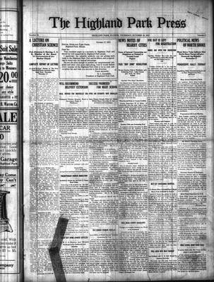 Highland Park Press (1912), 24 Oct 1912