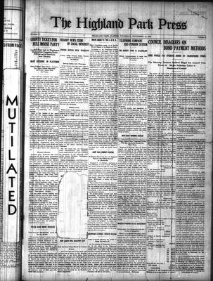 Highland Park Press (1912), 14 Nov 1912