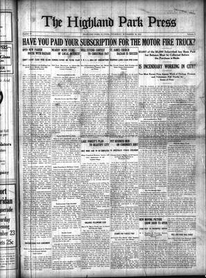 Highland Park Press (1912), 28 Nov 1912