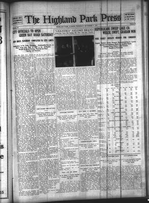 Highland Park Press (1912), 9 Nov 1916