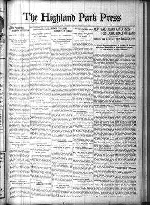 Highland Park Press (1912), 11 Sep 1919