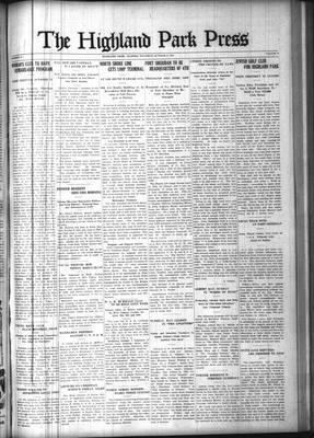 Highland Park Press (1912), 2 Oct 1919