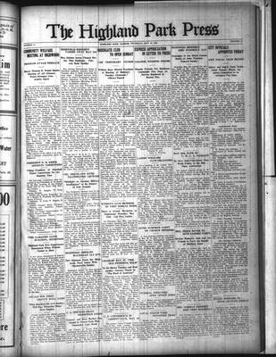 Highland Park Press (1912), 12 May 1921