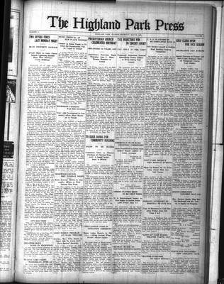 Highland Park Press (1912), 26 May 1921