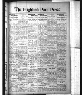 Highland Park Press (1912), 29 Sep 1921