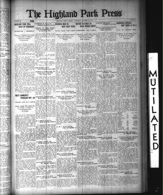 Highland Park Press (1912), 27 Oct 1921