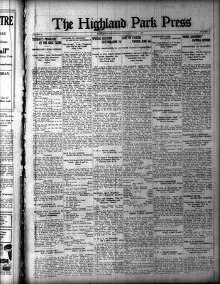 Highland Park Press (1912), 1 Jun 1922