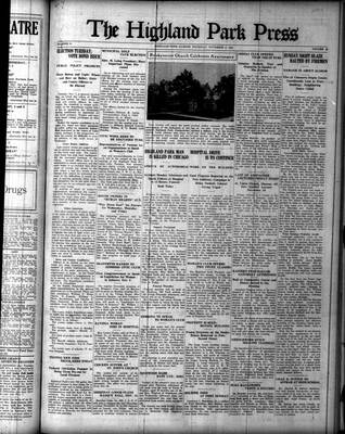 Highland Park Press (1912), 2 Nov 1922