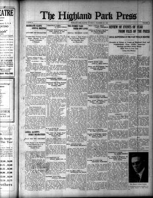 Highland Park Press (1912), 28 Dec 1922