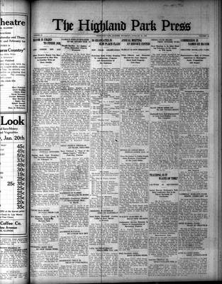 Highland Park Press (1912), 25 Jan 1923